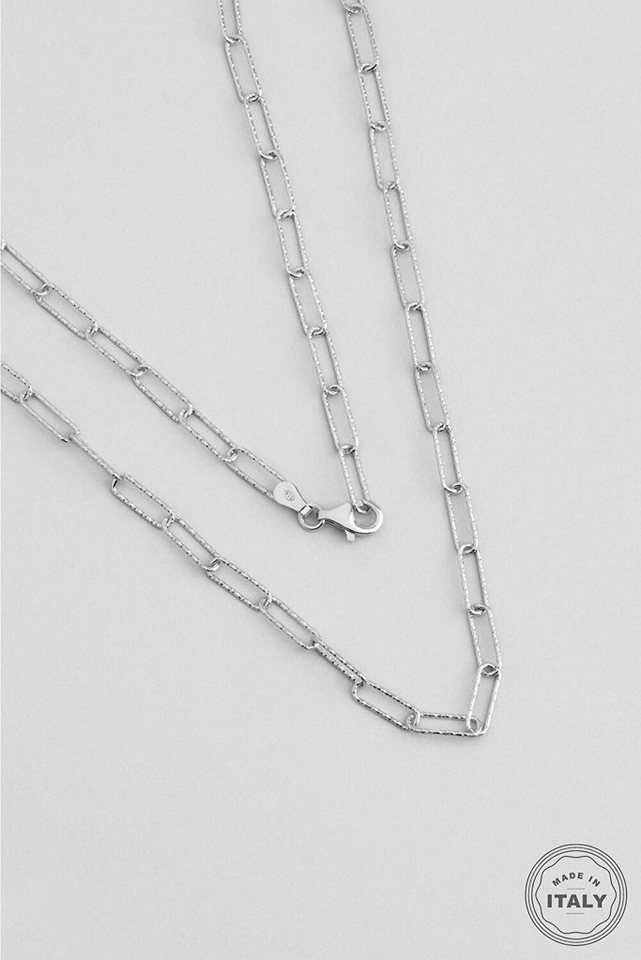 So CHIC... Kette mit Einhänger Italienische 18K Weißgold-Plattierte Kette 45cm von So CHIC...