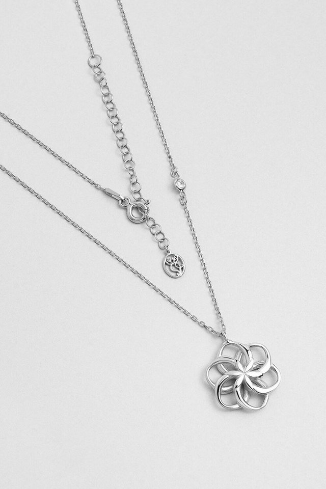 So CHIC... Kette mit Einhänger Lebensblume 18K Weißgold Plattierte Kette von So CHIC...