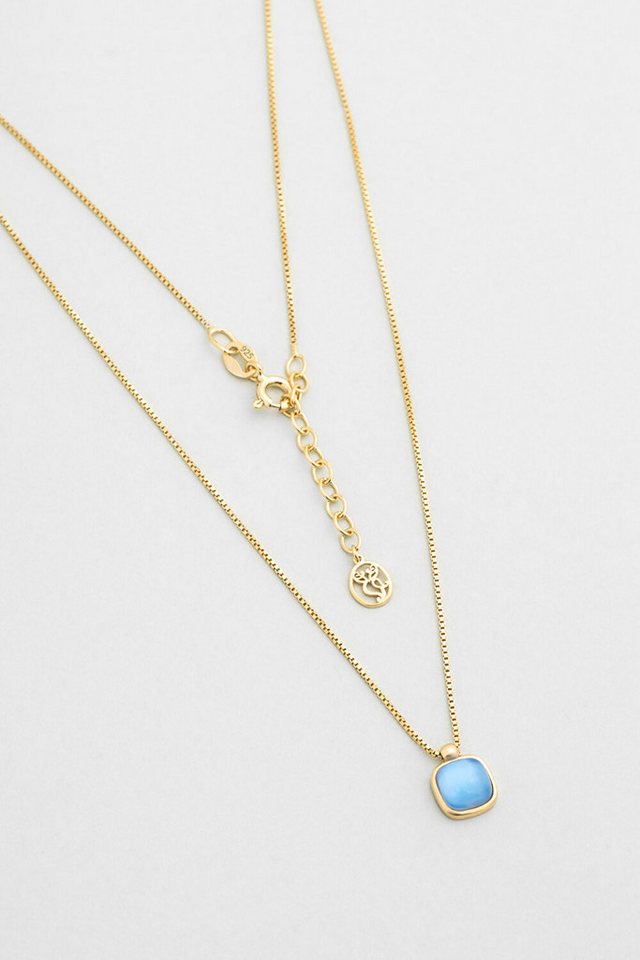 So CHIC... Kette mit Einhänger Magische Farben 18K vergoldete Silberkette von So CHIC...