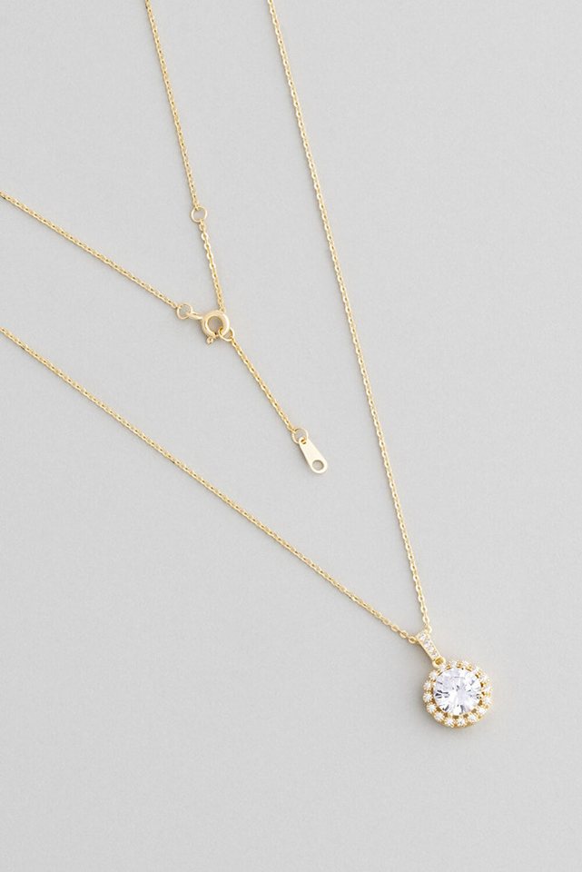 So CHIC... Kette mit Einhänger Magischer Glanz 18K vergoldete Silberkette von So CHIC...