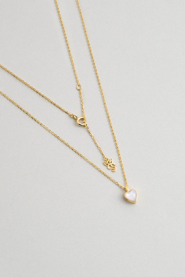 So CHIC... Kette mit Einhänger Magischer Herz 18K vergoldete Silberkette von So CHIC...