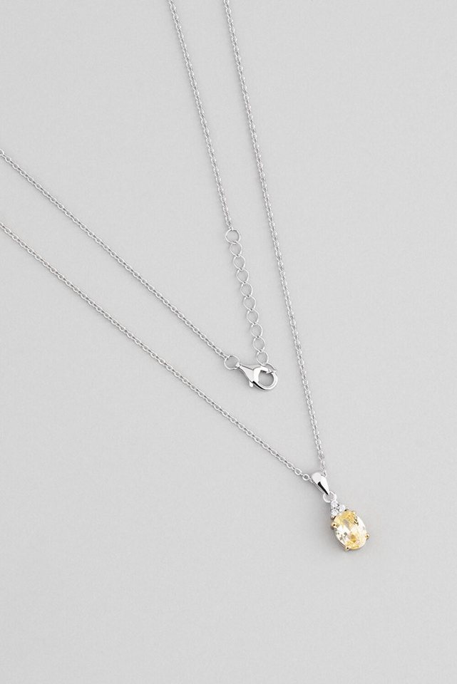 So CHIC... Kette mit Einhänger Minimal 18K Weißgold Plattiert 45cm Anhänger von So CHIC...