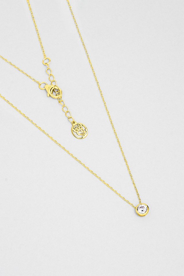 So CHIC... Kette mit Einhänger Minimal 18K vergoldete Silberkette 45cm von So CHIC...