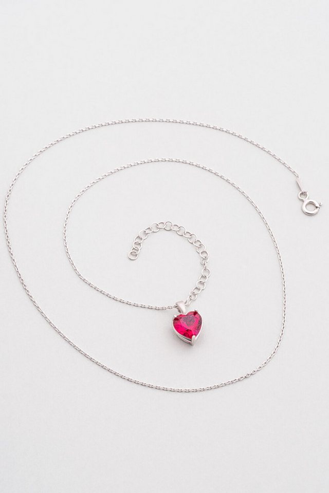 So CHIC... Kette mit Einhänger Mystic Heart 18K Weißgold Plattiertes Collier von So CHIC...
