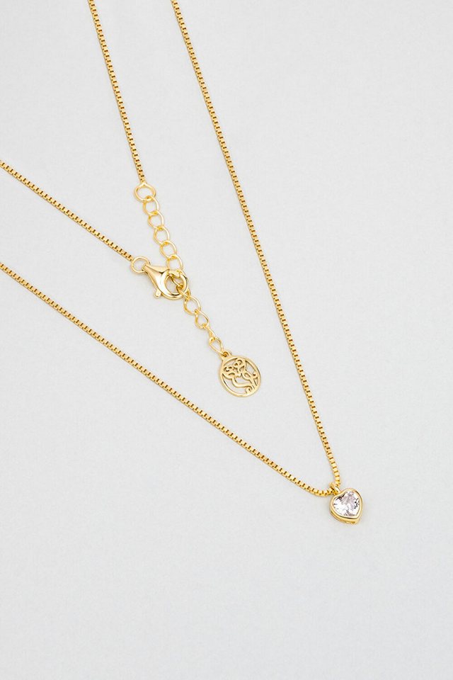 So CHIC... Kette mit Einhänger Romantische Herz-Halskette 18K vergoldet von So CHIC...