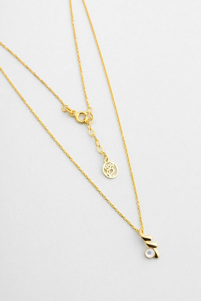 So CHIC... Kette mit Einhänger Sedef Abenteuer 18K vergoldete Silberkette 42cm von So CHIC...