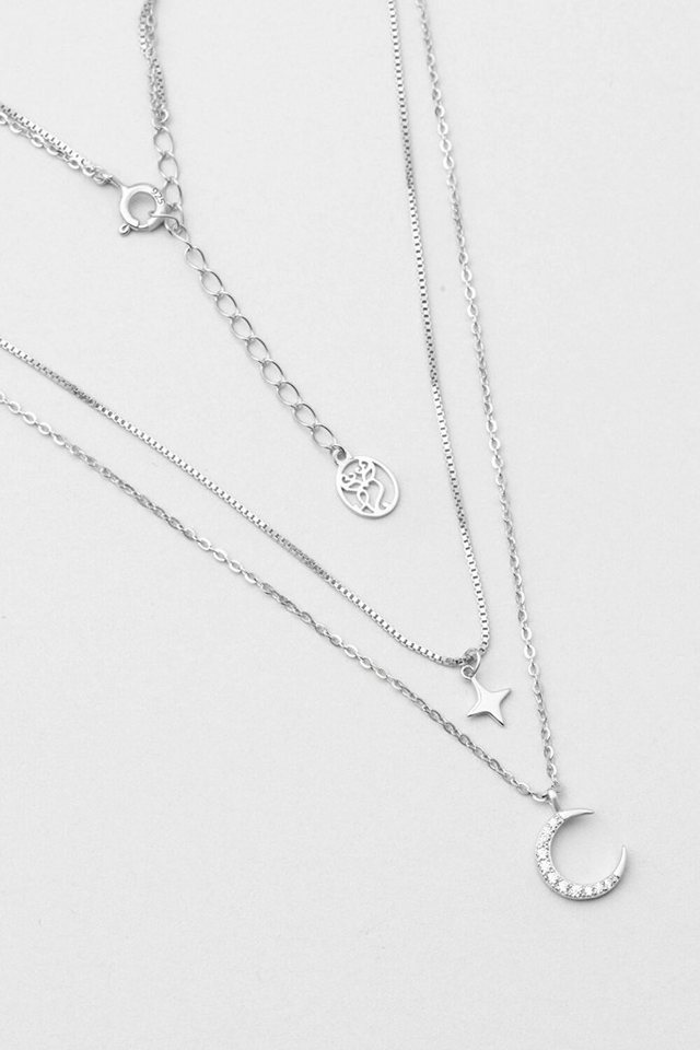 So CHIC... Kette mit Einhänger Sternfigur 18K Weißgold Plattierte Kette von So CHIC...