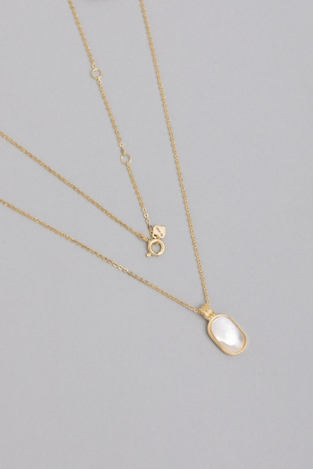 So CHIC... Kette mit Einhänger Traumspiegel 18K vergoldete Silberkette von So CHIC...