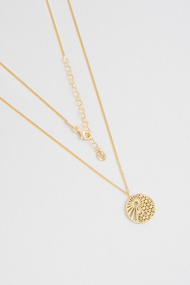 So CHIC... Kette mit Einhänger Yin Yang 18K vergoldete Silberkette 46cm von So CHIC...