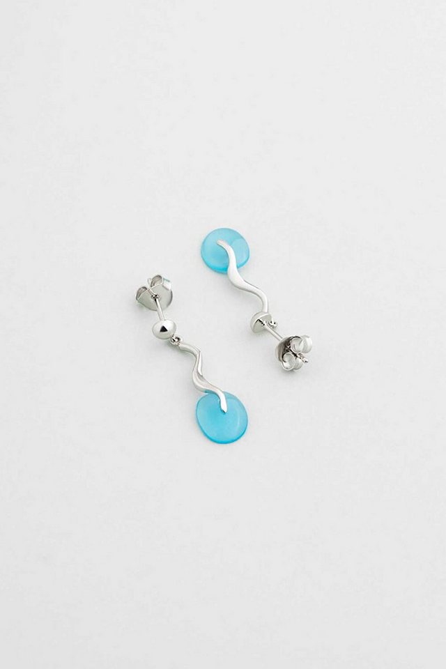 So CHIC... Paar Ohrhänger Chalcedon Traum 18K Weißgold Ohrringe von So CHIC...