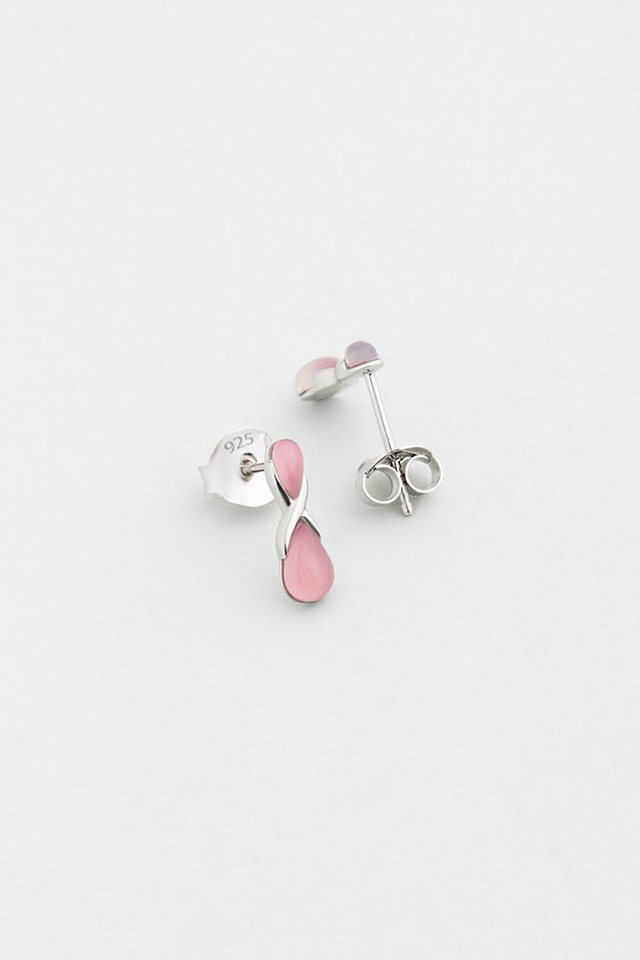 So CHIC... Paar Ohrhänger Ewige Pink Chalcedon vergoldete Ohrringe von So CHIC...