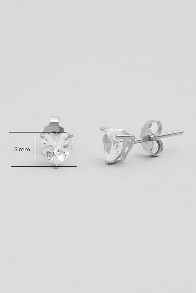 So CHIC... Paar Ohrhänger Herzförmige 18K Weißgold Plattierte Ohrringe von So CHIC...