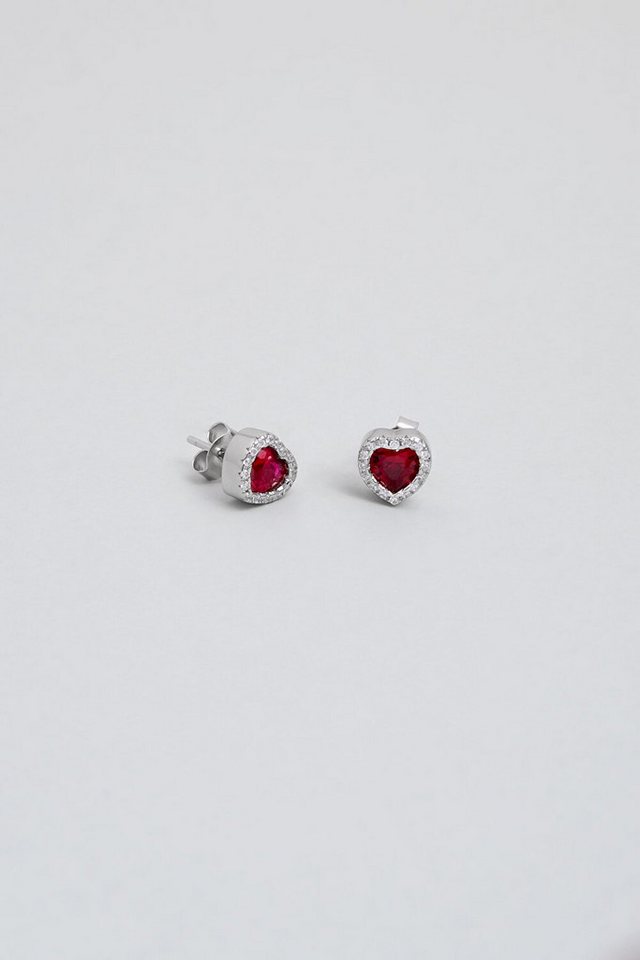 So CHIC... Paar Ohrhänger Isabella 18K Weißgold Herz Ohrringe von So CHIC...