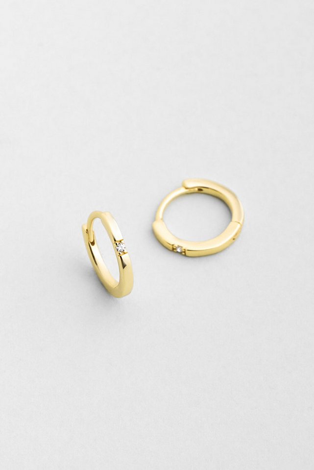 So CHIC... Paar Ohrhänger Luna Glow 18K Gold-Plated Silber Ohrringe von So CHIC...