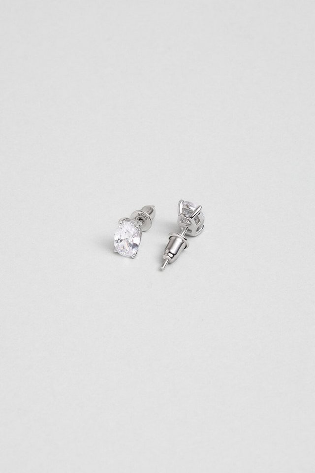 So CHIC... Paar Ohrhänger Oval-Cut 18K Weißgold-Plattierte Ohrringe von So CHIC...