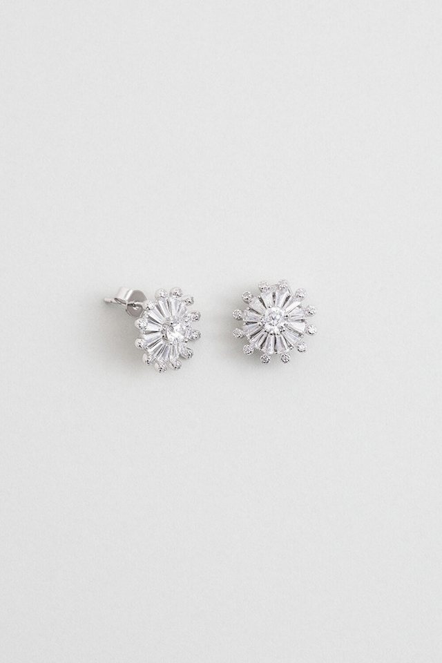 So CHIC... Paar Ohrhänger Strahlende Sonne 18K Weißgold Ohrringe von So CHIC...