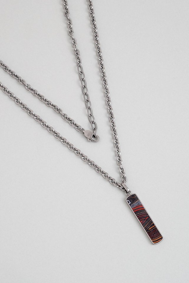 So CHIC... Silberkette Edel Halskette mit Carbonfaser 65cm von So CHIC...