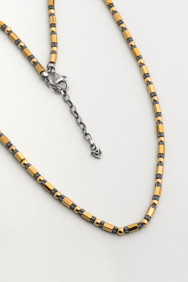 So CHIC... Silberkette Silberner Herren-Halskette mit Hämatit 65cm von So CHIC...