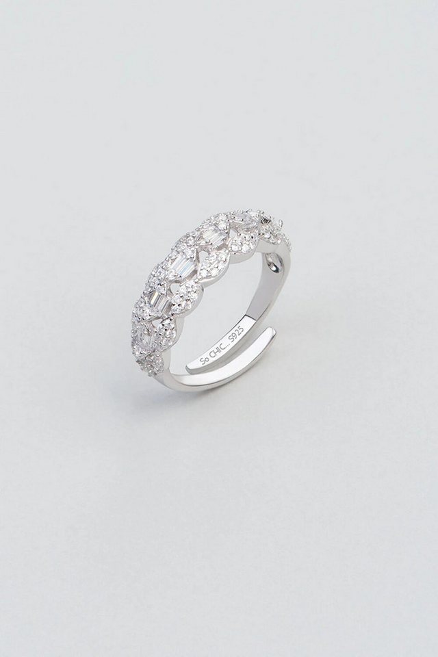 So CHIC... Silberring 18K Weißgold plattierter Silberring von So CHIC...