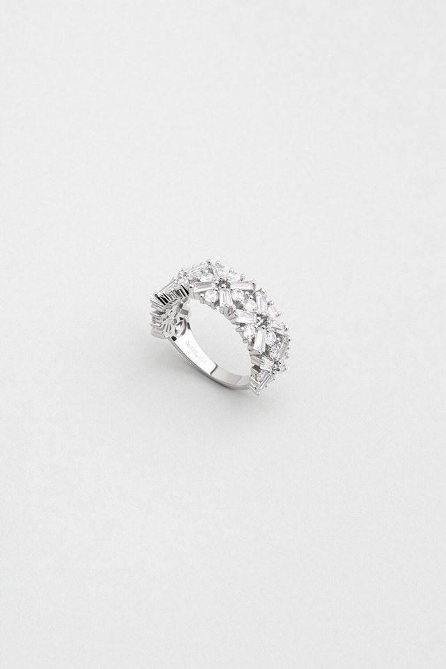 So CHIC... Silberring 18K Weißgold plattierter Silberring von So CHIC...