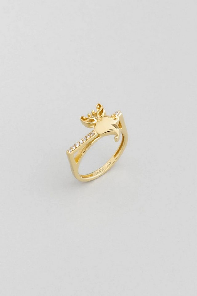 So CHIC... Silberring Chic Eule Ring in 18K vergoldetem Silber von So CHIC...