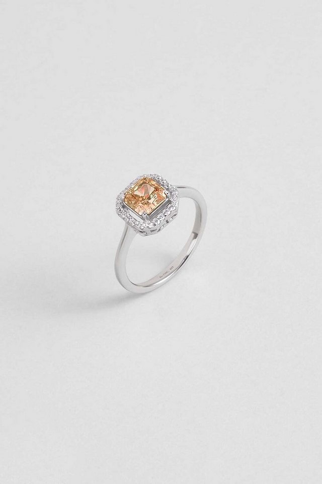 So CHIC... Silberring Herbst 18K Weißgold Plattierter Silberring von So CHIC...