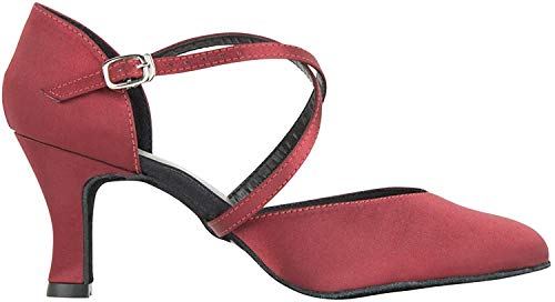 Damen-Tanzschuhe, Chromledersohle, Abs. 6,5 cm weinrot Gr. 9,5 EU 39,5-40 von So Danca