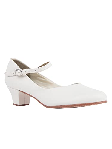Só Dança Charakterschuhe mit gratis Ansteck Button - weiss - weiss - GB 7, EU 40.5 von So Danca