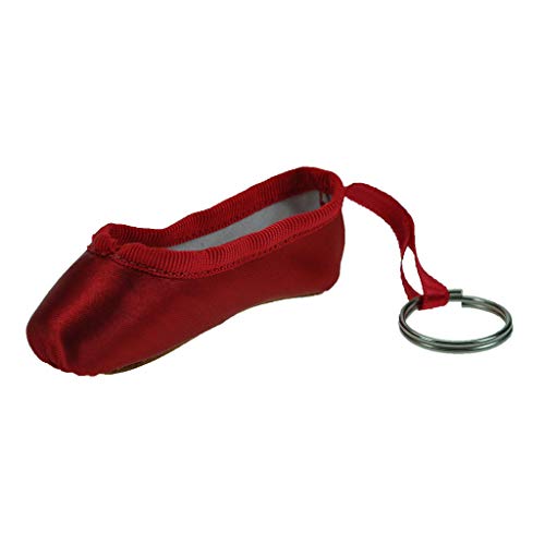 So Danca Schlüsselanhänger KCE01 in Form eines Ballettschuhes mit Schlüsselring - Farbe rot von So Danca