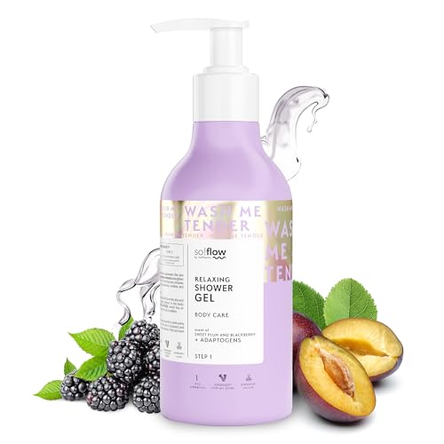 So!Flow Duschgel Damen Harmonisierendes Brombeer- und Pflaumenduschgel mit angereicherter Kaolin- und Tocopherol-Formel für eine erfrischende Reinigung - Duschbad Damen - Duschgel Mädchen von So!Flow