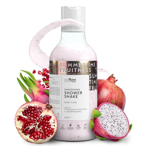 So!Flow Peeling Shake - Pithaja & Granatapfel mit Argania Spinosa Kernelöl - Ein Kokon der Nährstoffe für Ihre Haut - Die ultimative Peeling-Verwöhnung Duschgel Damen Duschbad Damen Duschgel Mädchen von So!Flow