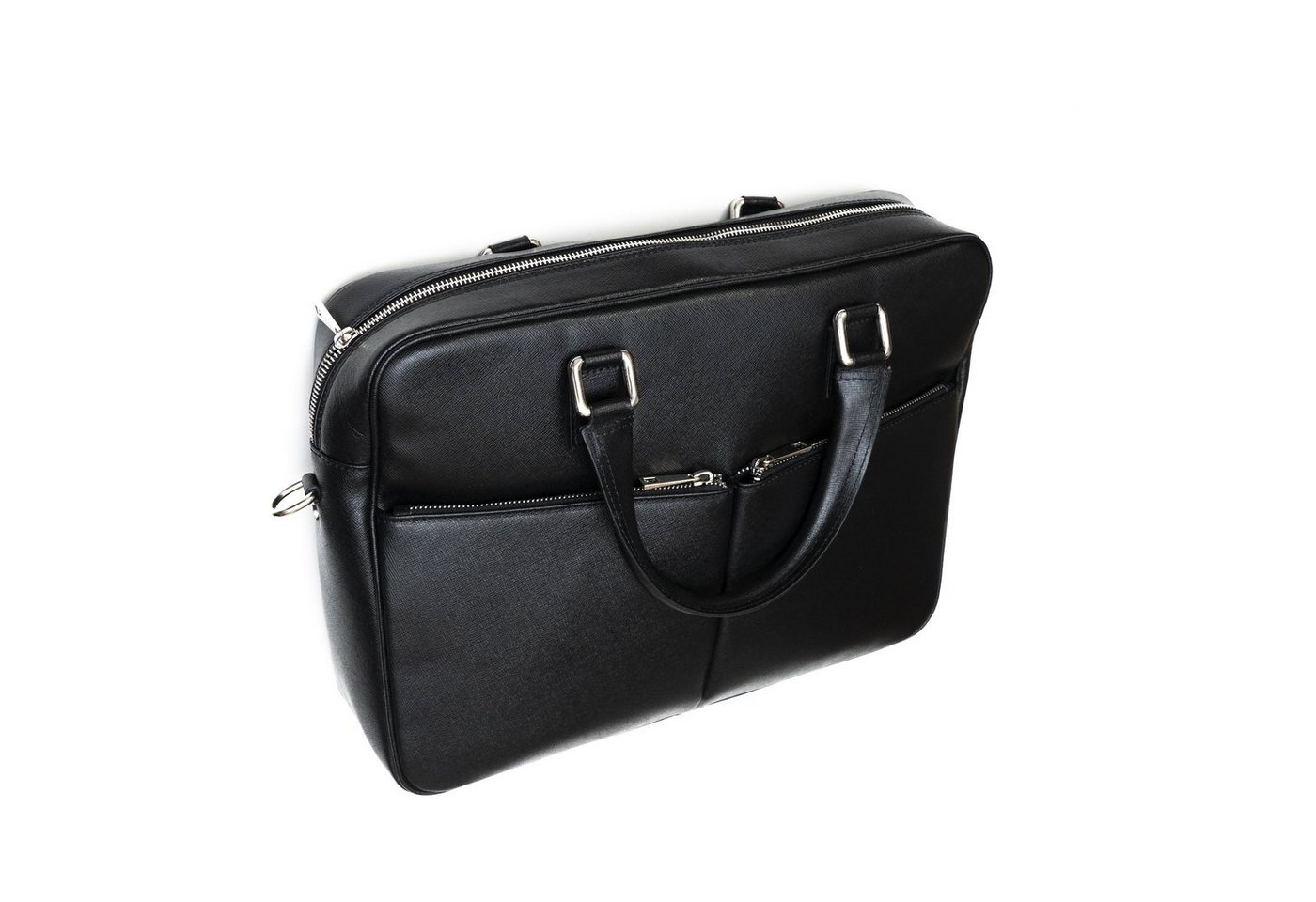 So Milano Aktentasche Notebook Tasche, Made in Italy, Leder, Schwarz von So Milano