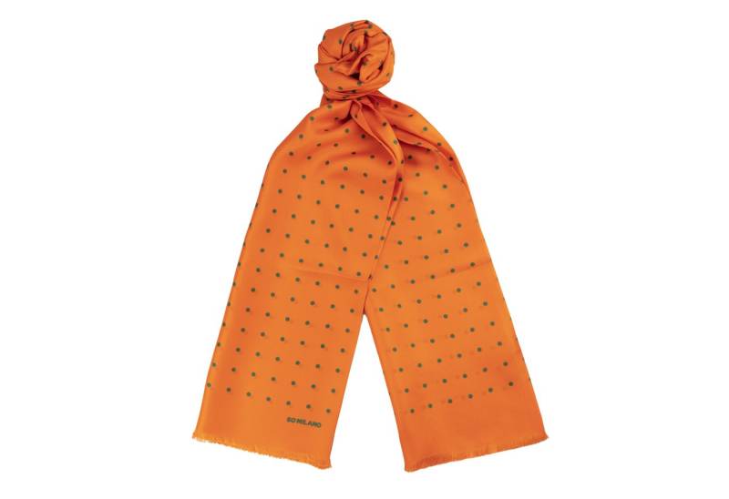 So Milano Seidenschal Polka Dots, Made in Italy, mit Fransenabschluss von So Milano