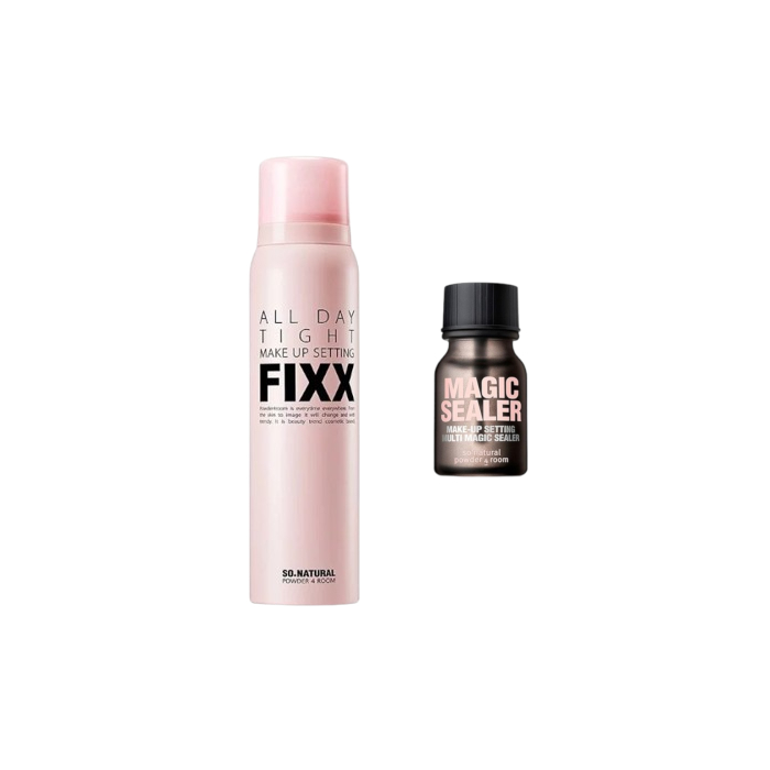 So Natural - All Day Tight Make Up Setting Fixx - 75ml + Makeup Setting Multi Magic Sealer - 10ml Set So Natural - All Day Tight Make Up Setting Fixx - 75ml + Makeup Setting Multi Magic Sealer - 10ml Set von So Natural