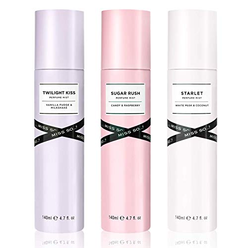 Miss So…? Damen Twilight Kiss, Sugar Rush, Starlet Parfum Fragrance Mist bodyspray Bündel 140ml (3er-Pack) von So...?