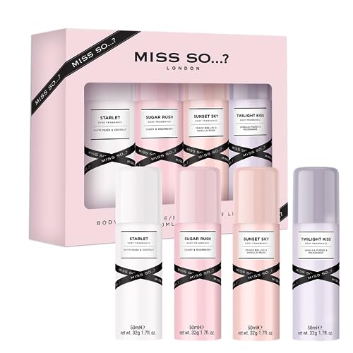 Miss So...? Mini Galore Parfum Für Damen, Fragrance Mist Körperspray Geschenkset 4x50ml von So...?