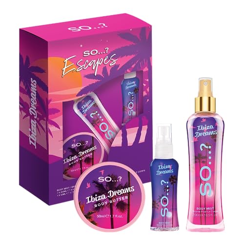 So…? Escapes Ibiza Dream Damen-Geschenkset mit Body Mist und Body Butter von So...?