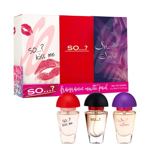 So…? Trio Three For Me Damen Eau de Toilette Parfüm Für Damen Geschenkset 3x15ml von So...?