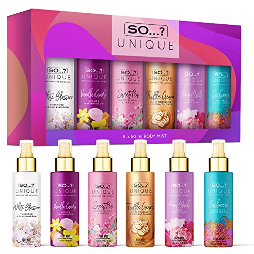 So…? Unique Grande Damen Mini Mist Gift Set, Body Mist Fragrance Spray (6x50ml) von So...?