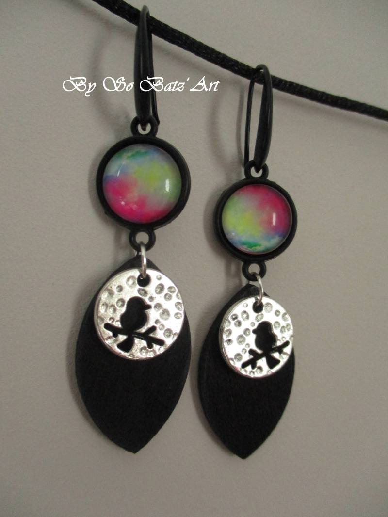 Ohrringe "Herbst Farbigen" Holz Und Glas Ohrringe "Herbst Farbigen" Holz Und Glas von SoBatzArt