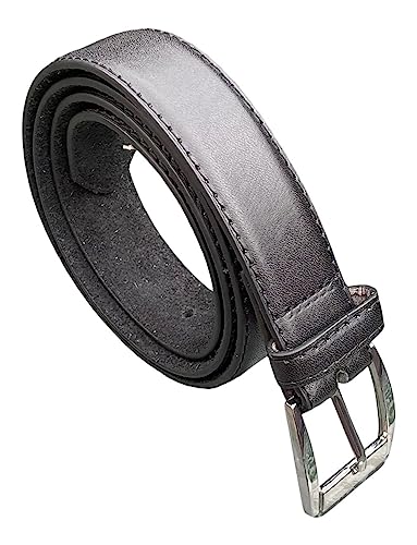 Herren Leder gefütterter Hosengürtel 2,5 cm breit, ideal für den täglichen Gebrauch, klassische Gürtel für Männer, Schwarz , XXL von SoBo LEATHER