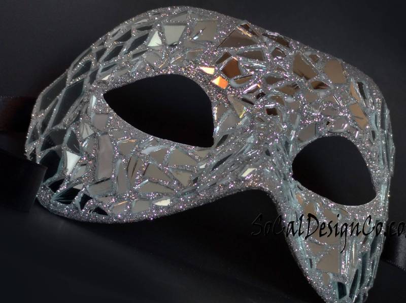 Halloween Maske, Spiegel Maskenmaske, Frauen Maske Für Mann, Echte Mosaik von SoCalDesignCo