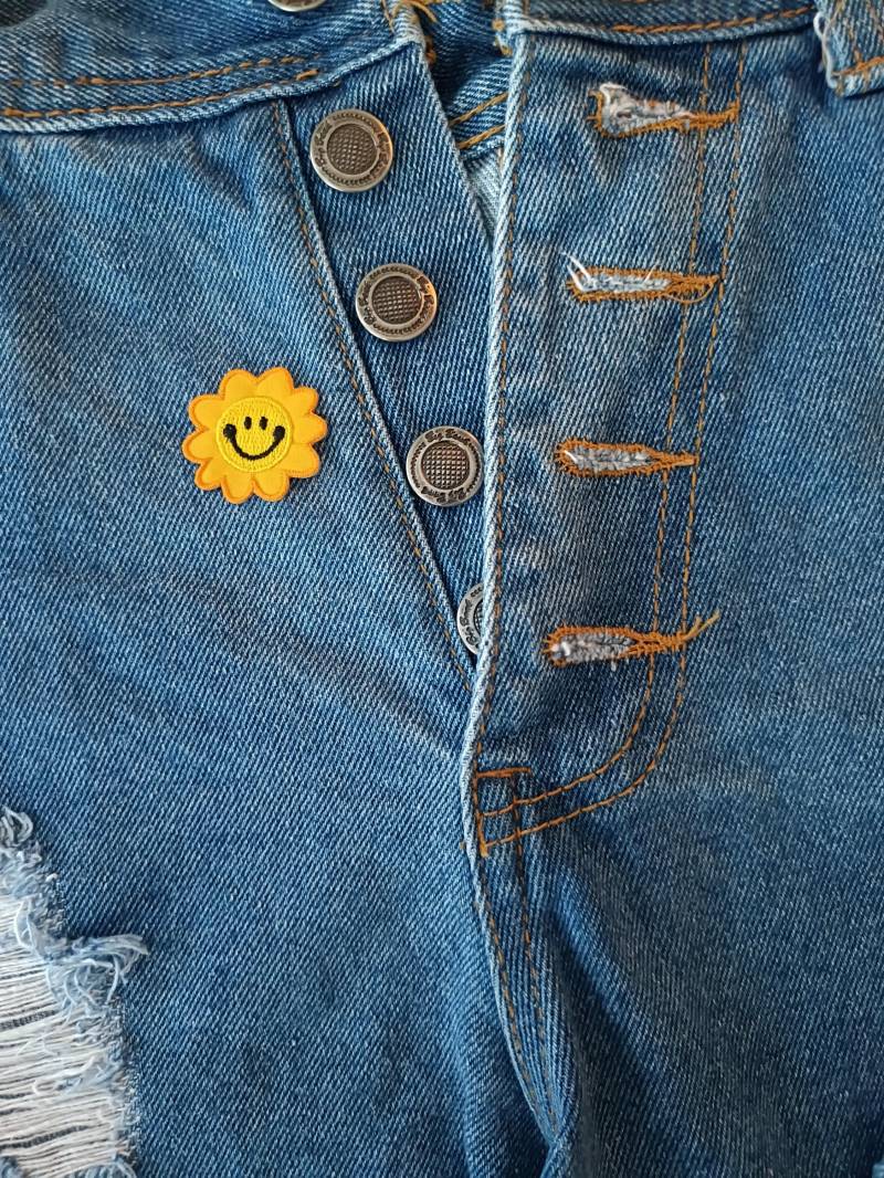 Mini Patch Sonnen Aufnäher - Stern Für Jacken, Jeans, Mützen Patches Größe 3 cm | B X | H von SoCutePatches