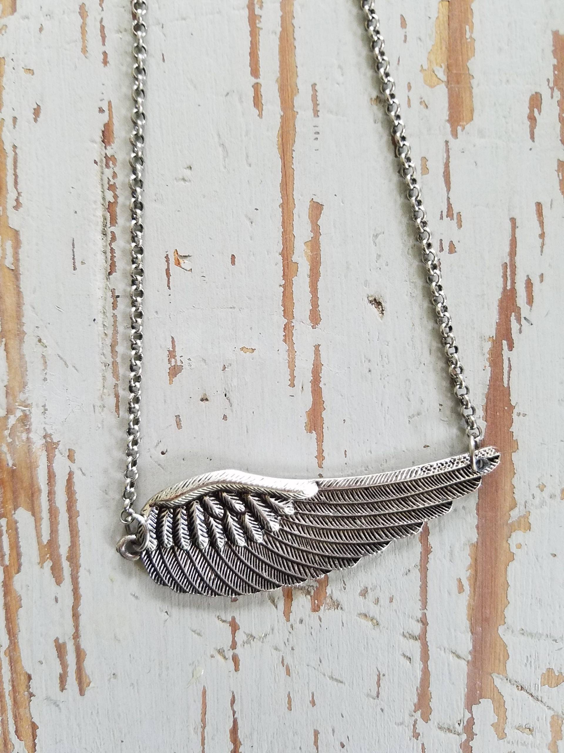 sterling Silber Single Wing Halskette sterling Silber Single Wing Halskette von SoInSoOut