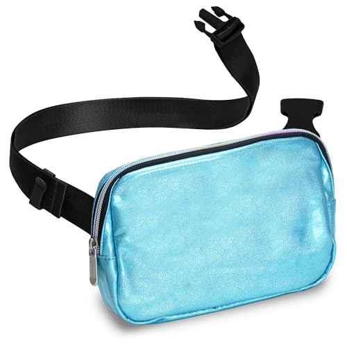 SoJourner Holografische Rave-Bauchtasche – Packungen für Festival-Frauen/Männer | niedliche modische Gürteltasche, Blau - 1 Tasche, One-Size, Bauchtasche von SoJourner Bags