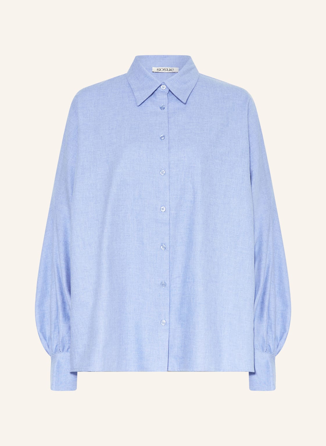 Sosue Hemdbluse Antonia Aus Flanell blau von SoSUE