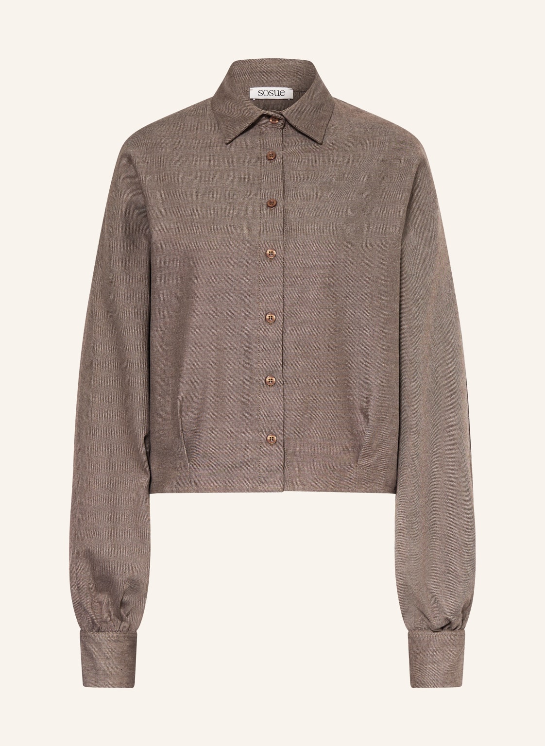 Sosue Hemdbluse Antonia Aus Flanell grau von SoSUE