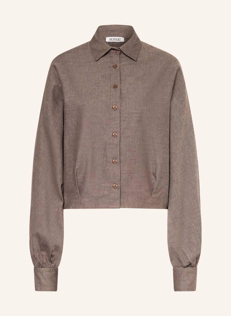 Sosue Hemdbluse Antonia Aus Flanell grau von SoSUE