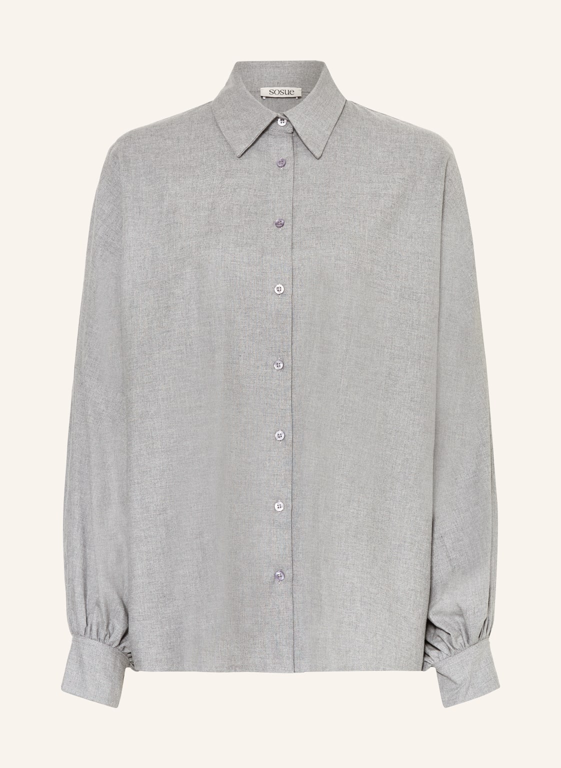 Sosue Hemdbluse Antonia Aus Flanell grau von SoSUE