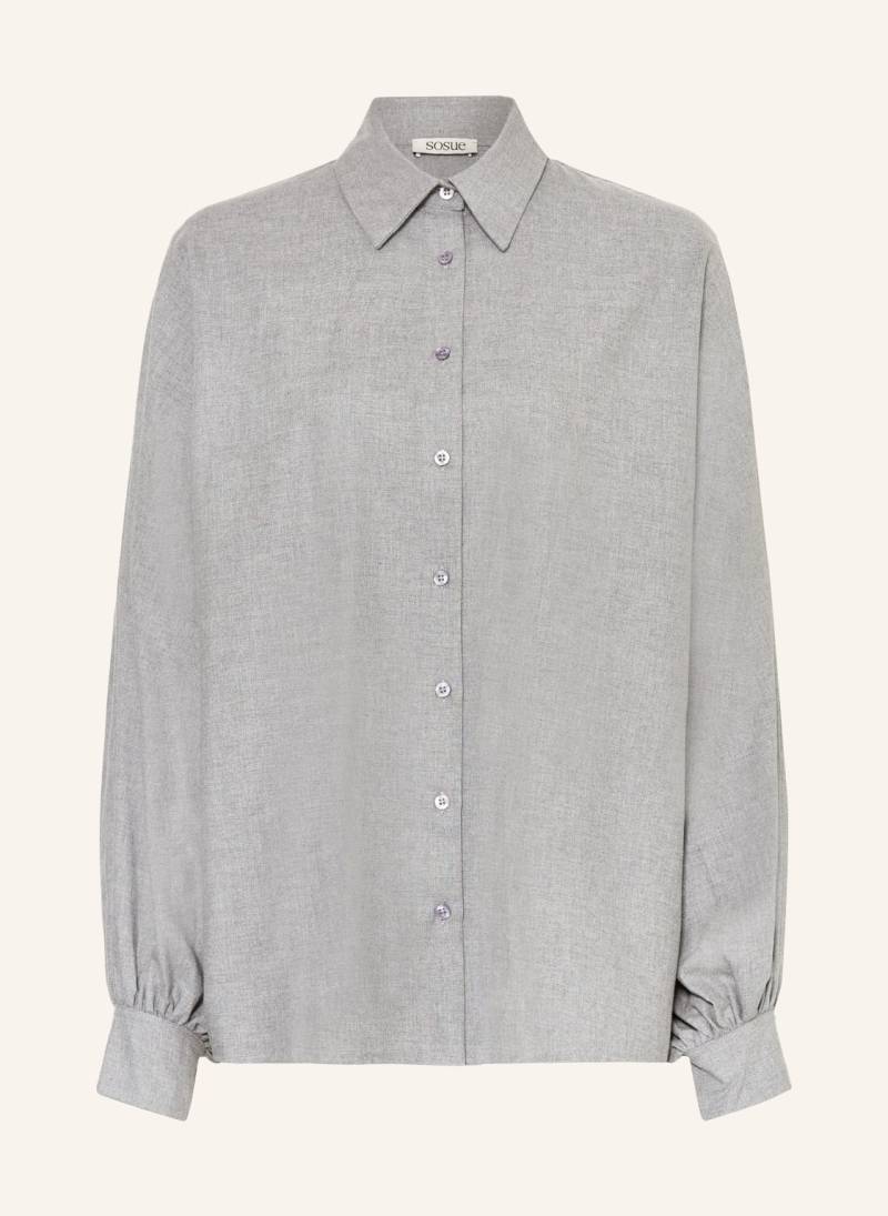 Sosue Hemdbluse Antonia Aus Flanell grau von SoSUE